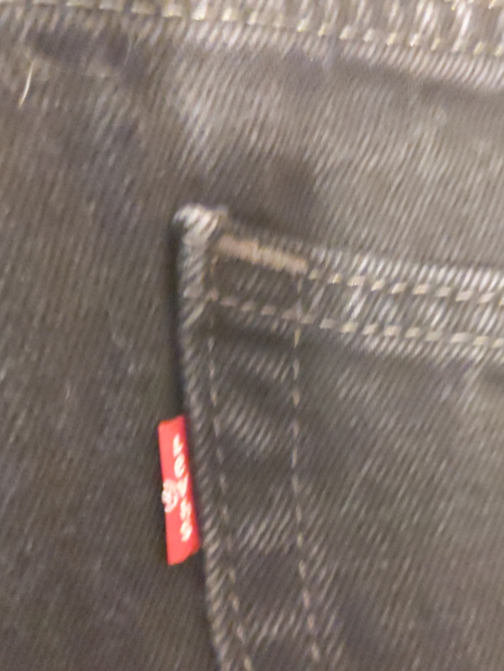 Levis 505 Black Jeans 32x29 (32x30 Tag) Straight Leg - Picture 6 of 17